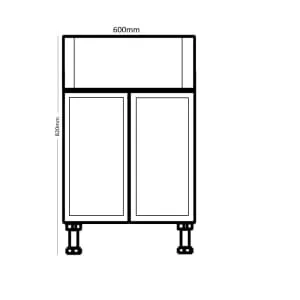 Wickes Winsford Dust Grey Standard Depth Vanity Unit - 600mm 2