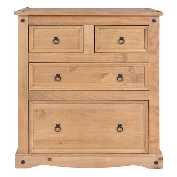 Corona 2 Over 2 Drawer Chest, Pine 2