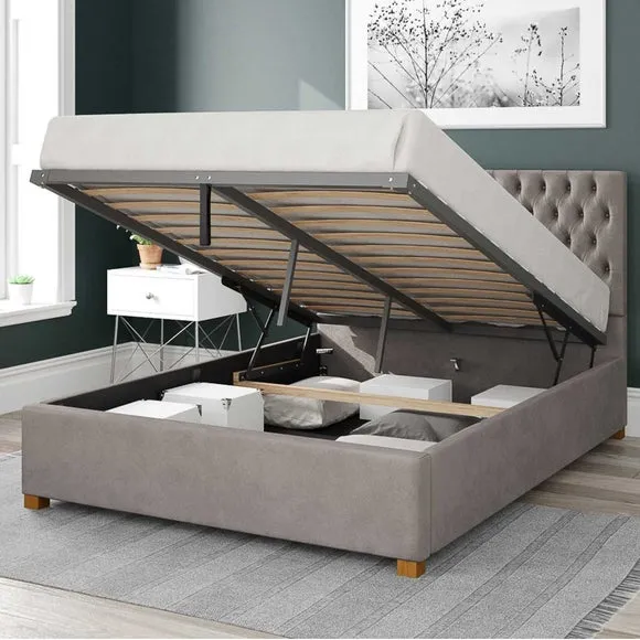 Monroe Plush Velvet Ottoman Bed Frame 2
