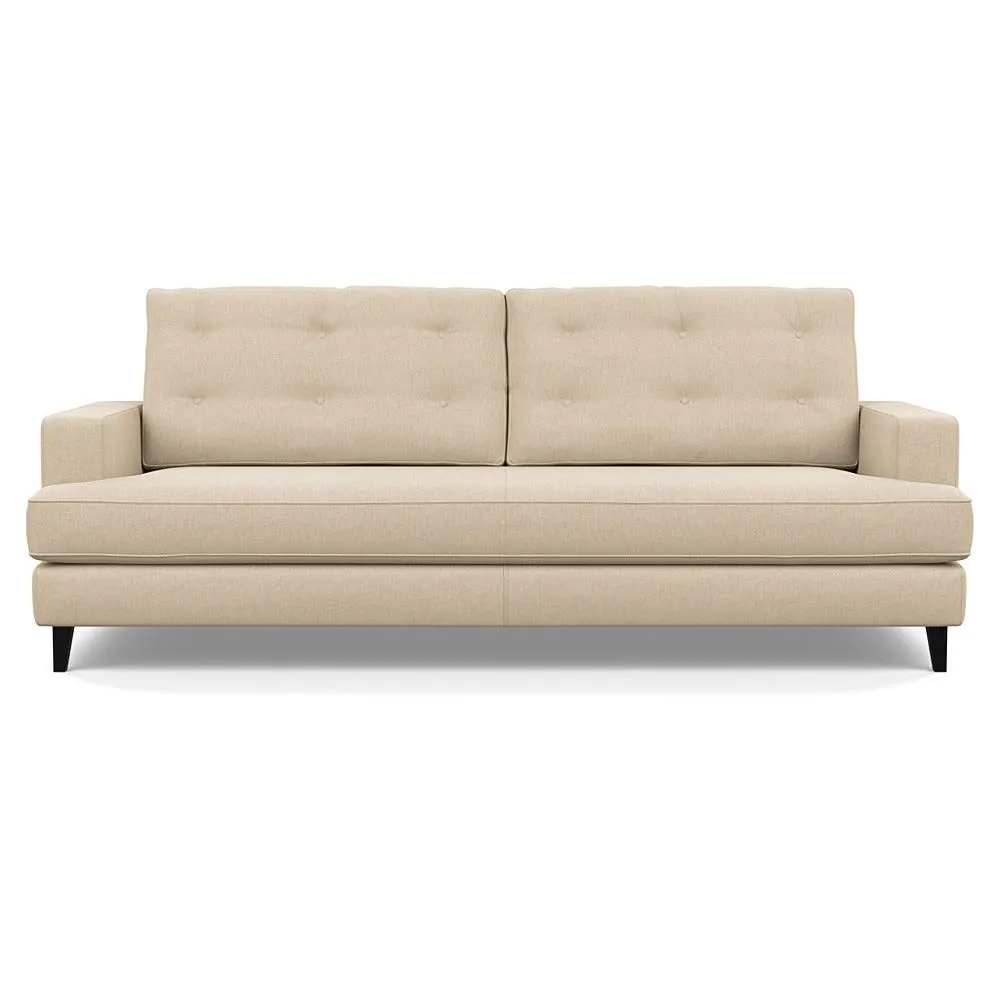 Heal's Mistral 4 Seater Sofa Brushed Cotton Oat Black Feet