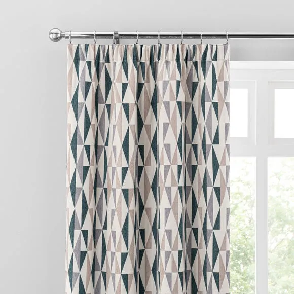 Elements Triangles Pencil Pleat Curtains 1