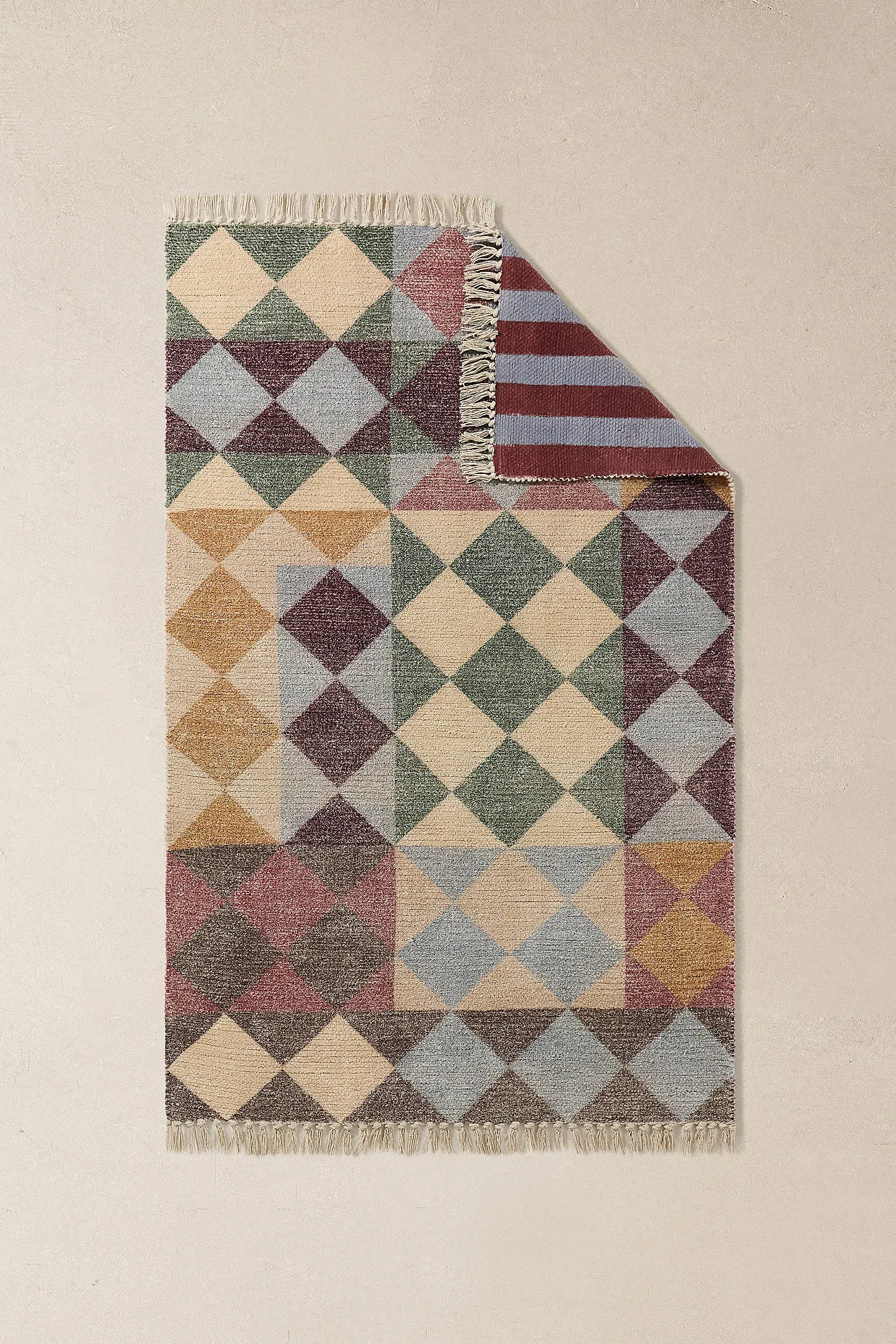 Tile Stripe Reversible 3x5ft / 90x150cm Rug 2