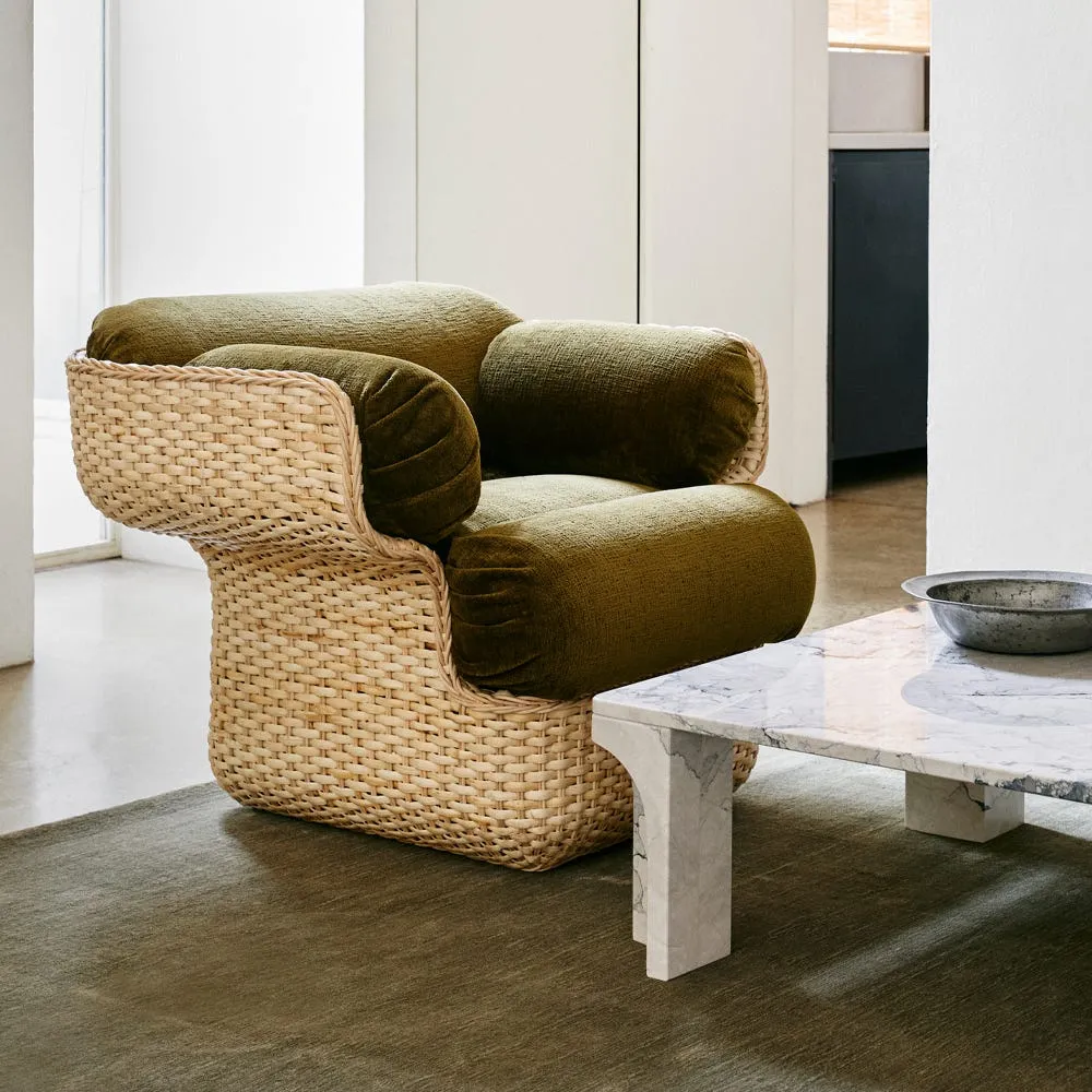 Gubi Basket Lounge Chair in Dedar Sunday 002 4