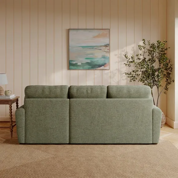 Milton Textured Chenille Corner Chaise Sofa 2