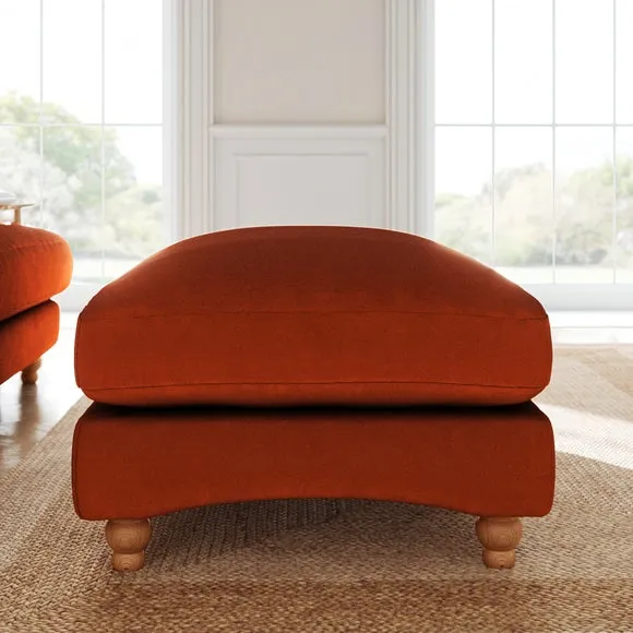 Martha Matte Plush Velvet Footstool 2