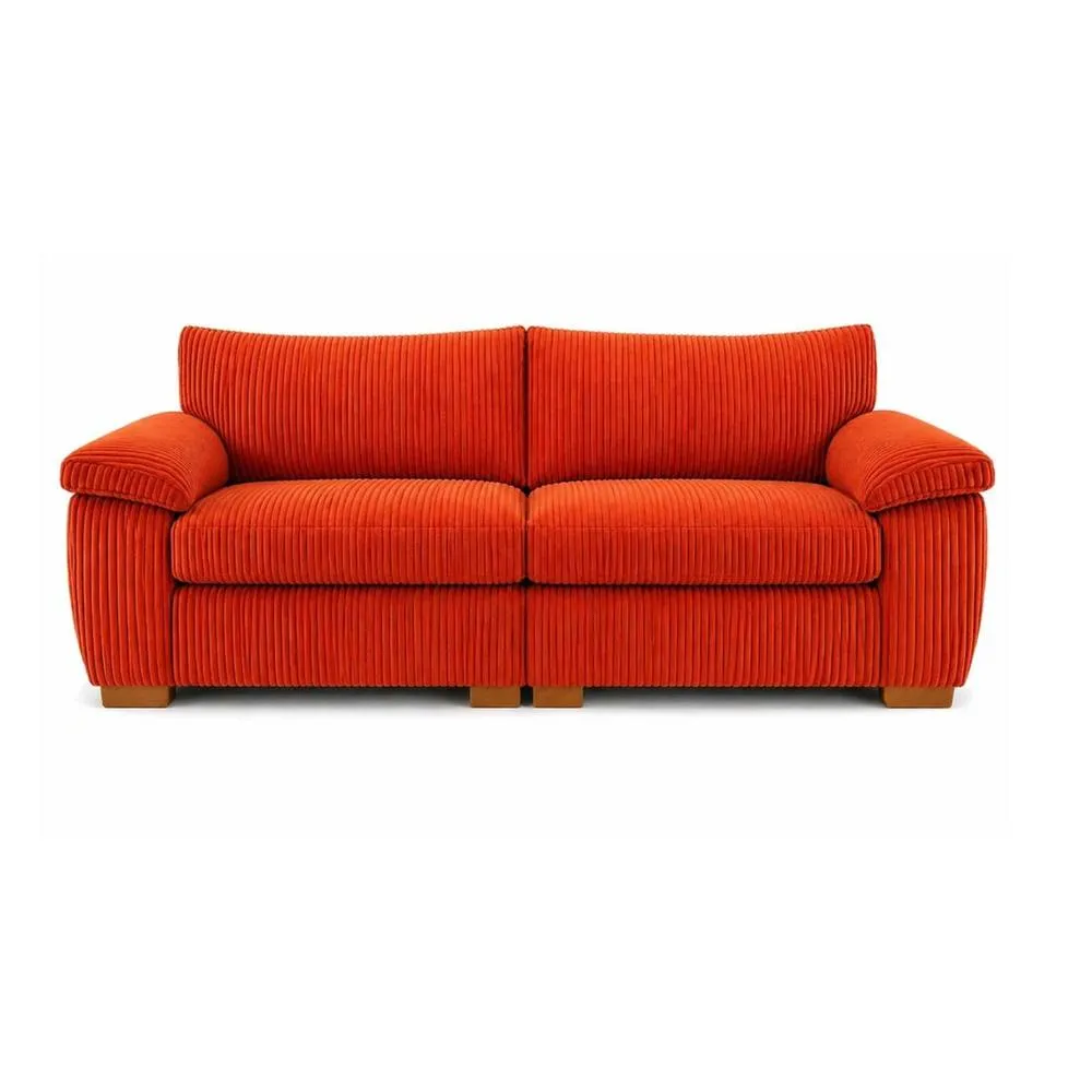 Bliss Furniture Amalfi 2 Seater Split Sofa Soft Fabric in Orange