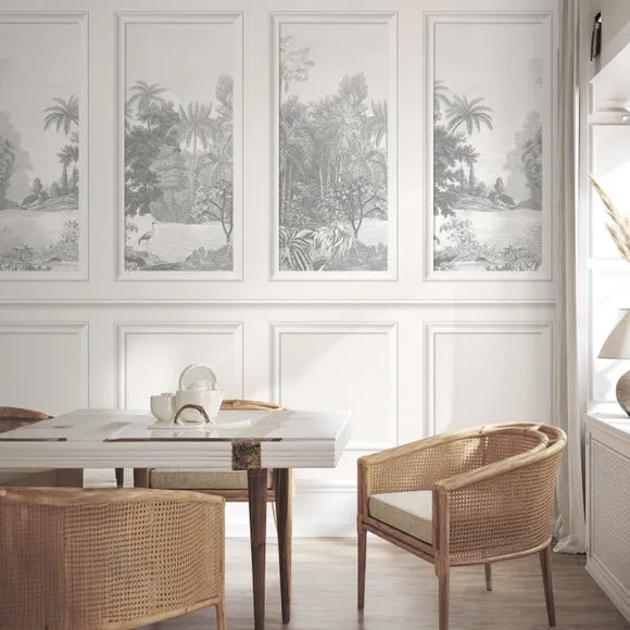 Vintage Tropical Panelled Wall Mural 3