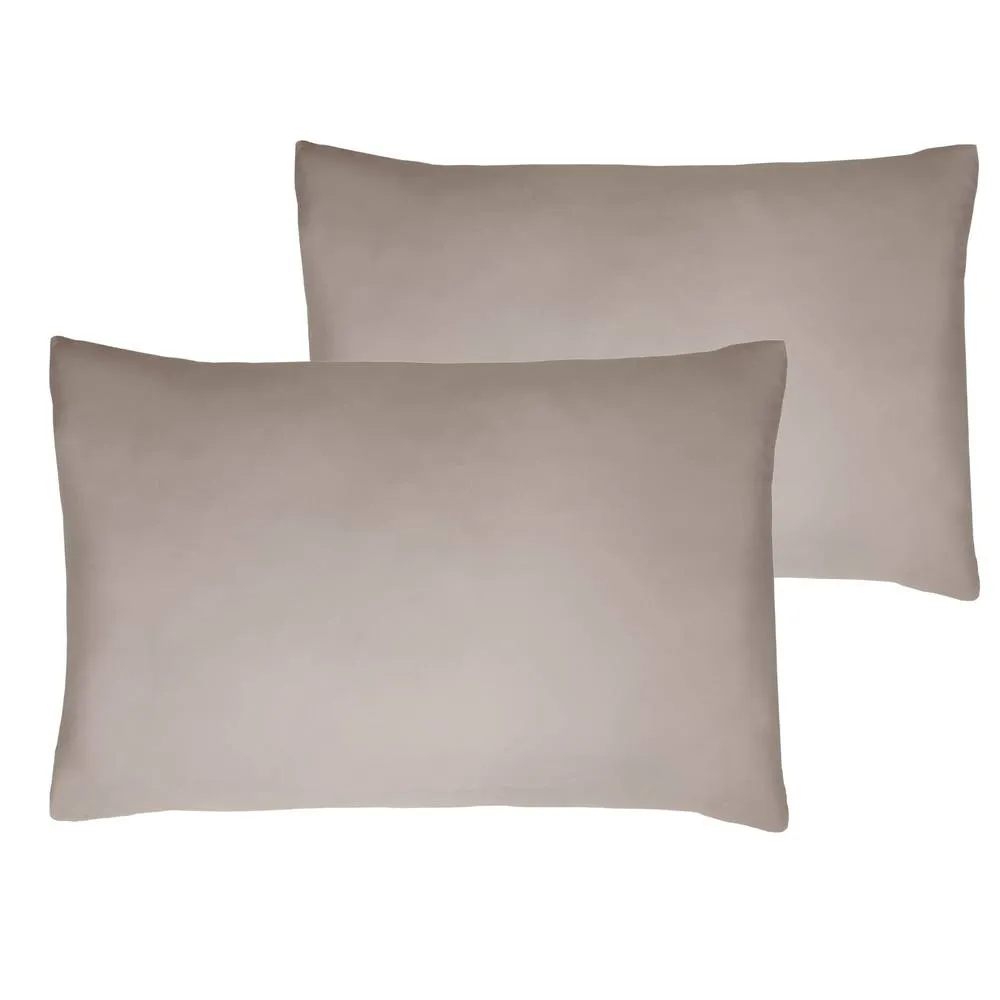 Smart Living Luxurious 300 Thread Count Anti-Allergy 100% Cotton Sateen Pillowcases in Taupe
