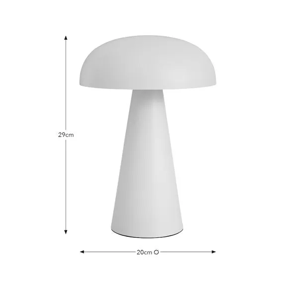 Milo Mushroom Rechargeable Touch Dimmable LED Table Lamp 5