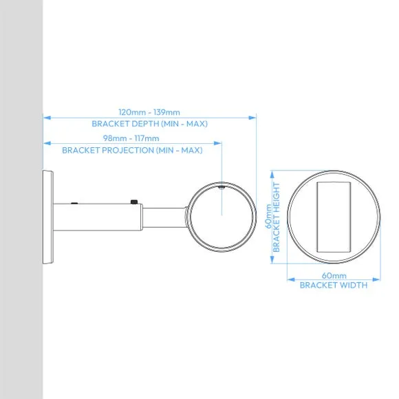 Atlanta Acrylic Curtain Pole with Rings 4