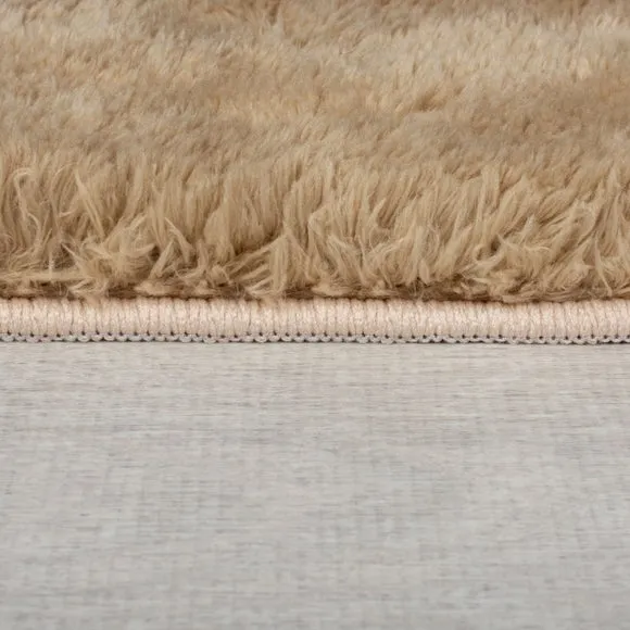 Faroe Wool Look Washable Faux Fur Rug 3