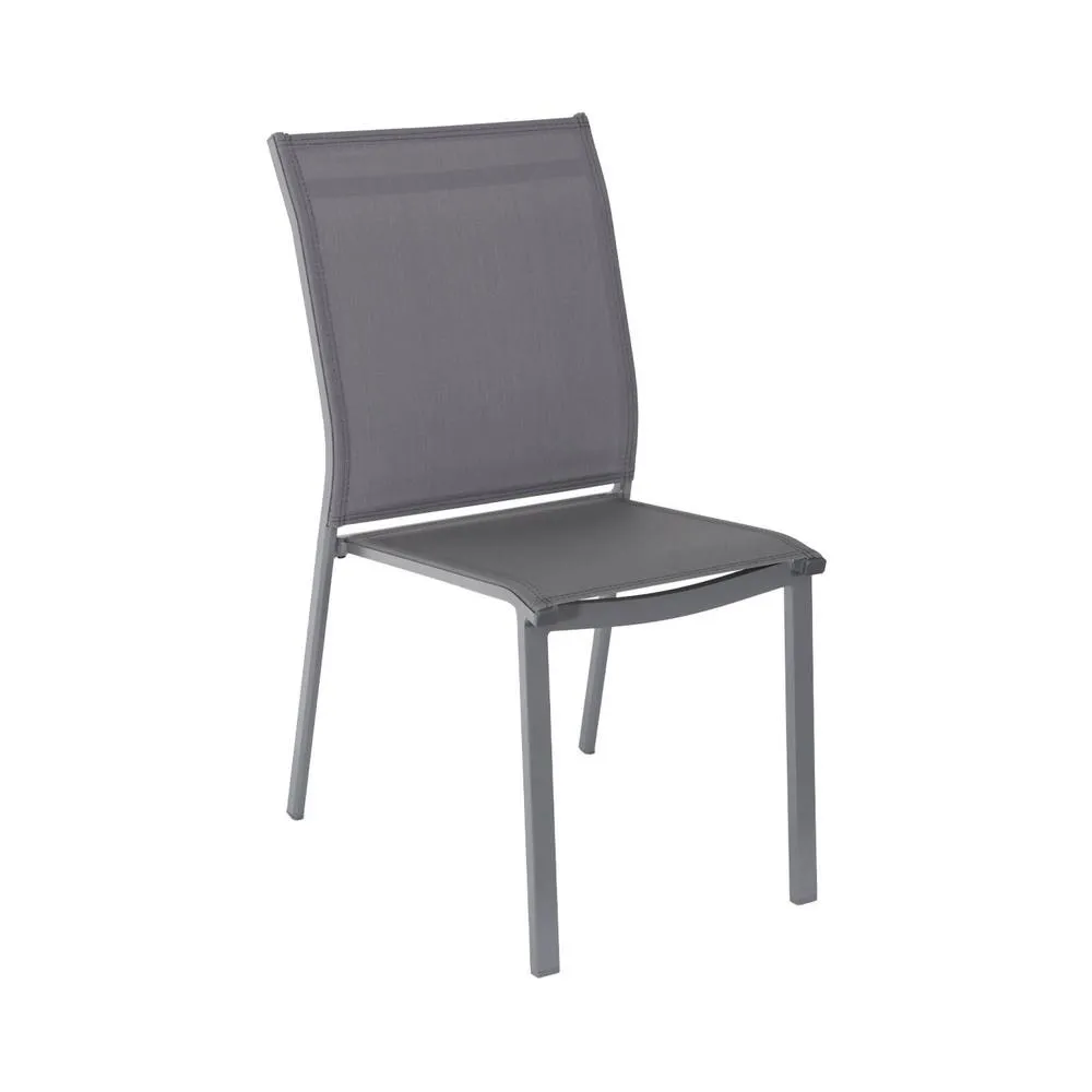 sweeek Acacia wood & aluminium garden table + 8 chairs in Dark Grey 4