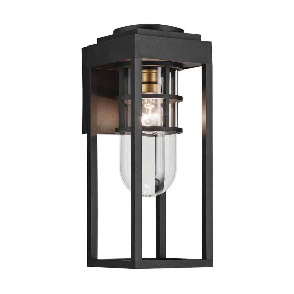 Netlighting Kichler Hone Medium Outdoor Wall Lantern Classic Black IP44 1x E27