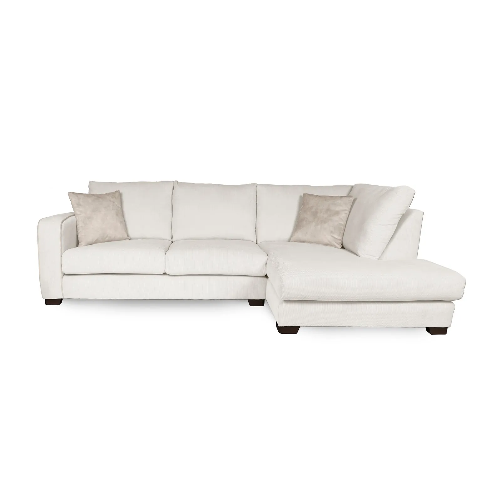 Carson Corduroy Right Hand Corner Sofa Brown