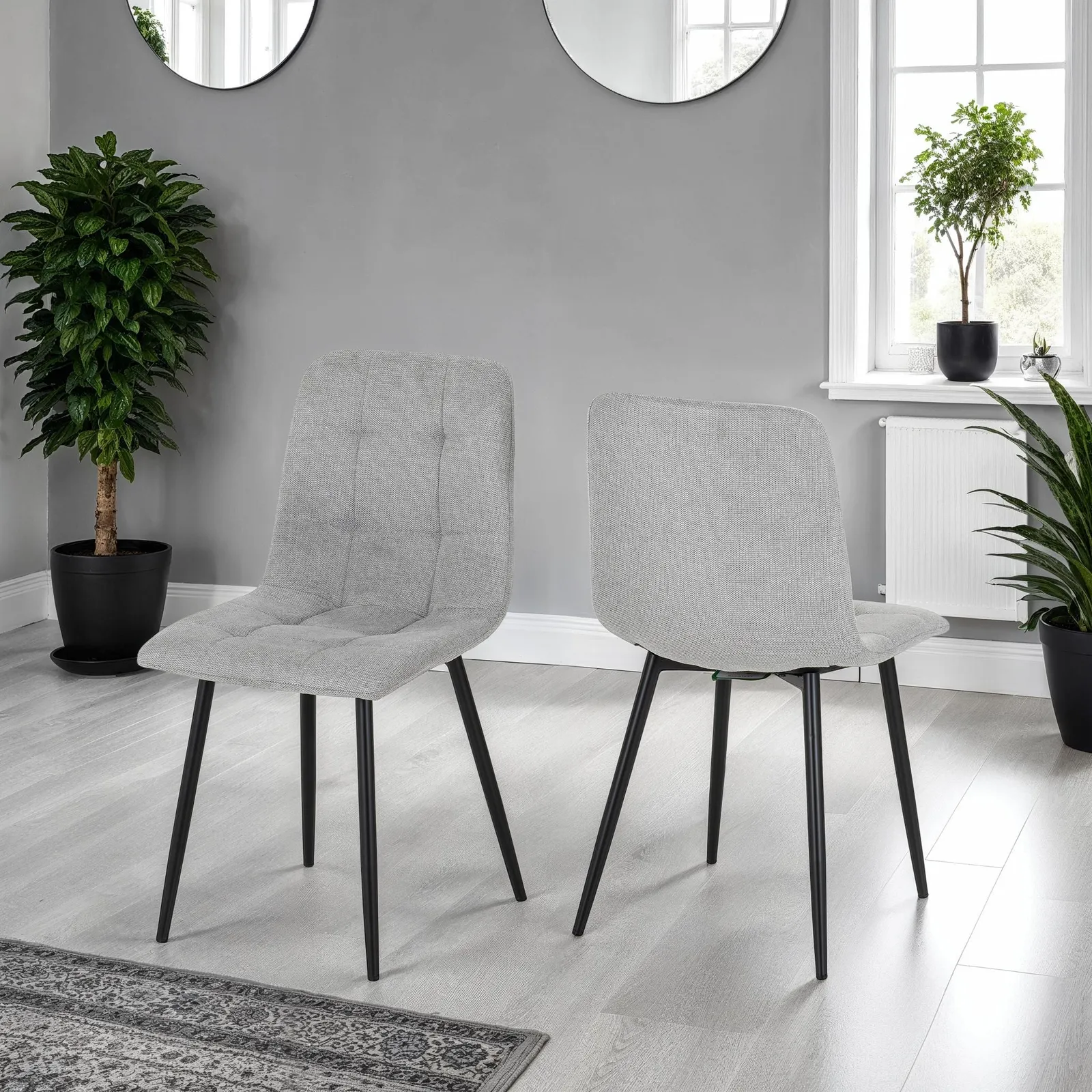 Seconique Fenton Chair (Box of 2) in Light Grey 1