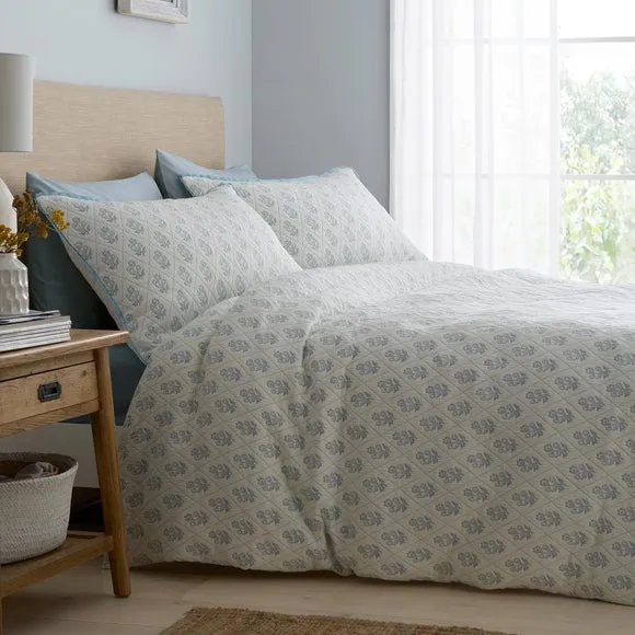 Dreams n Drapes Block Floral Duvet Cover & Pillowcase Set