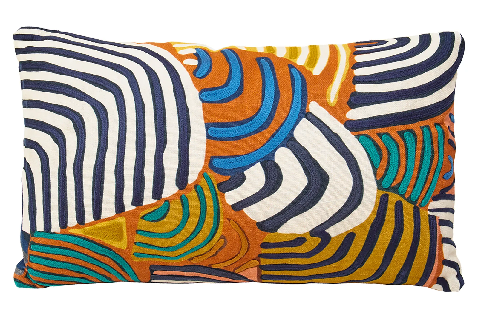Bosie Ozella Multi Coloured Cushion, Black