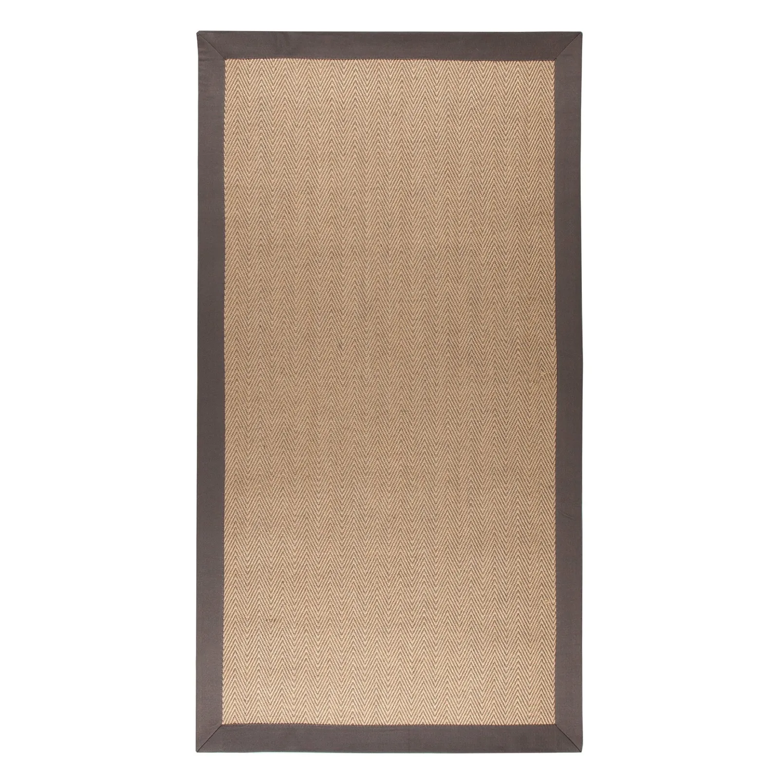 Natural Fibre Herringbone Rug Natural Brown