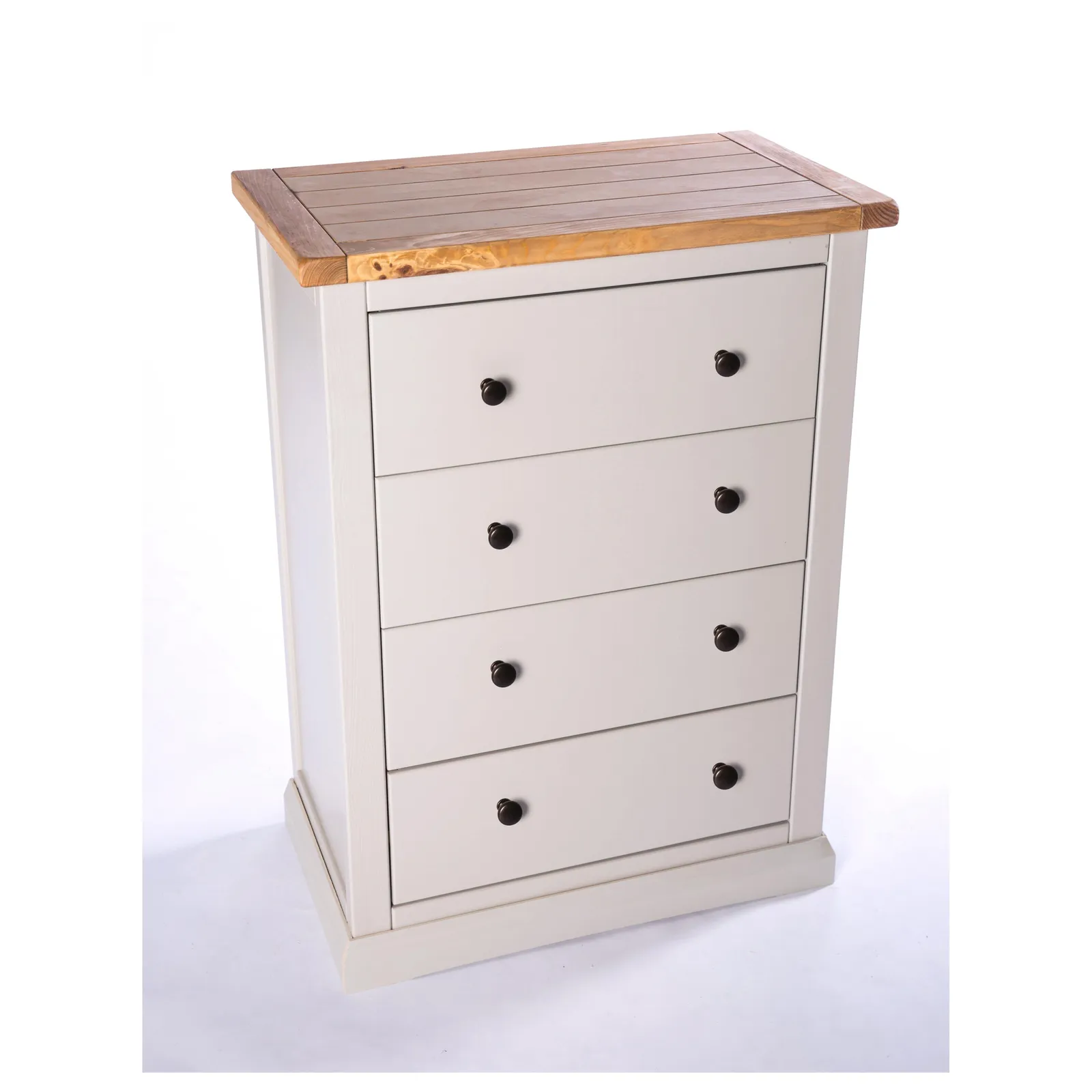 Cabinet Bits Loreo 4 Drawer Chest of Drawers Brass Knob in Light Grey 3
