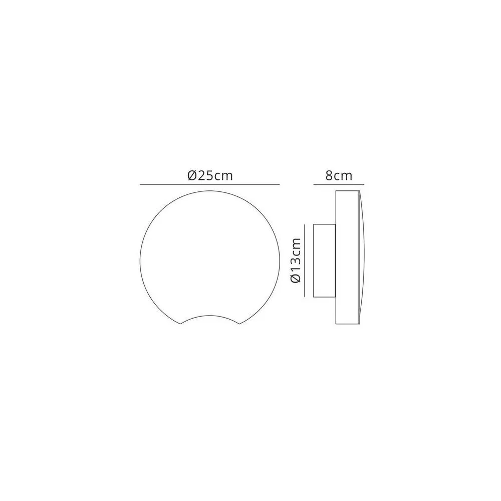 Netlighting Fusion Ceiling Light Wall Light 25cm Diameter 14W LED 720lm White 2