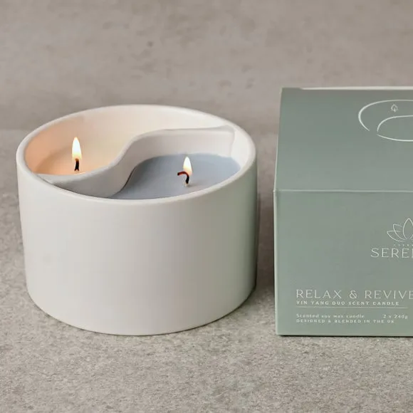 Serenity Yin Yang Relax & Revive Ceramic Candle 2