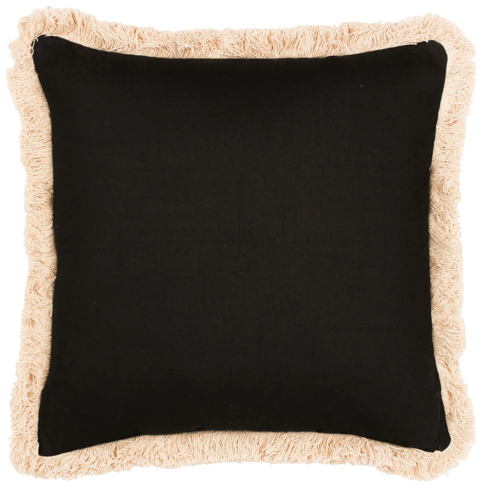 Paoletti Oromo Printed Geometric Fringed Cushion in Brown 3