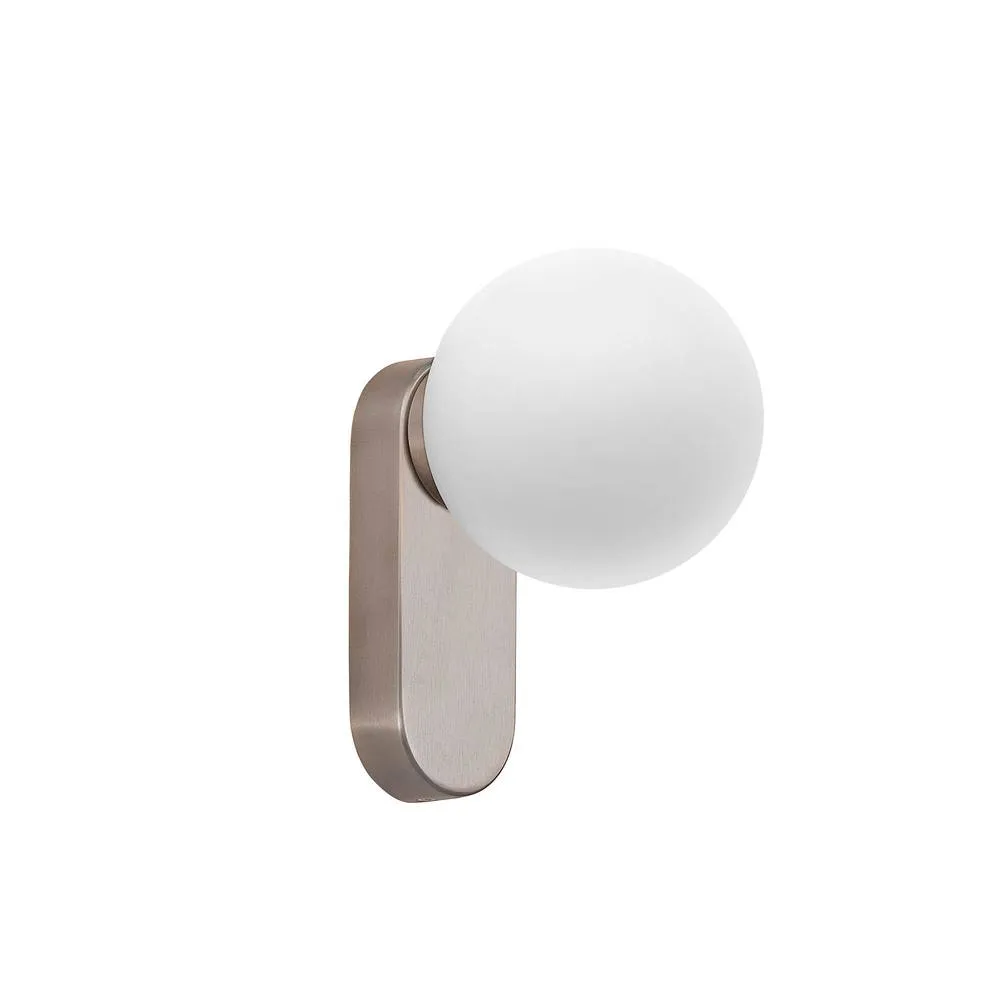 Netlighting Mabe LED Globe Wall Lights Matt Nickel IP44 3000K in Grey