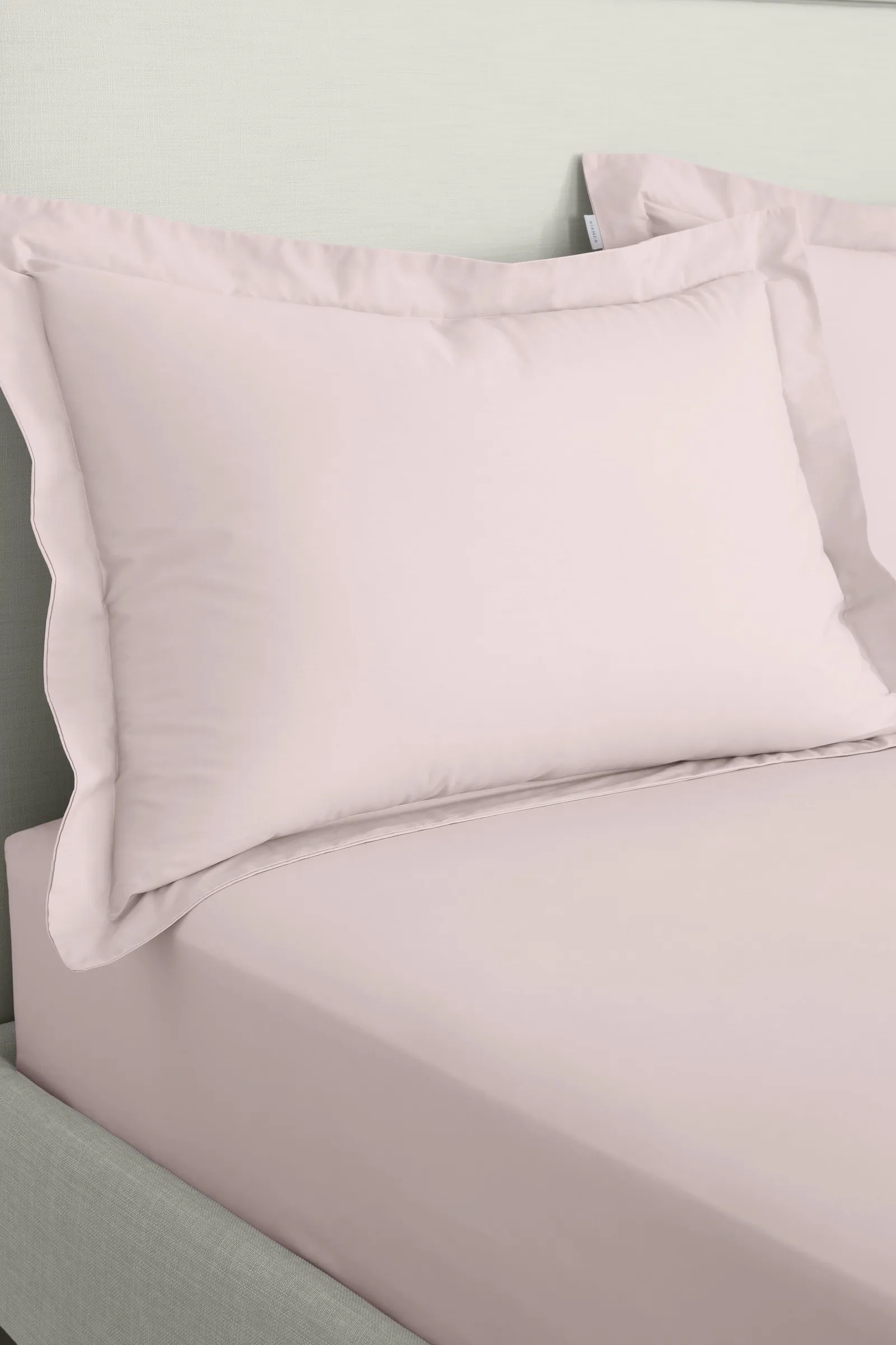 Bianca '200 Thread Count Cotton Percale' Oxford Pillowcases in Pink 1