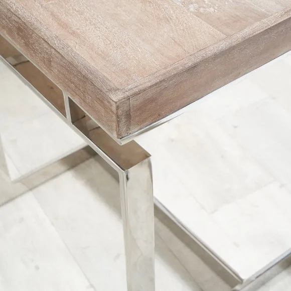 Evelyn Natural Antique Side Table, Mango Wood 2
