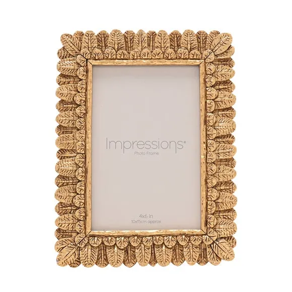 Impressions Rounded Leaf Resin Photo Frame