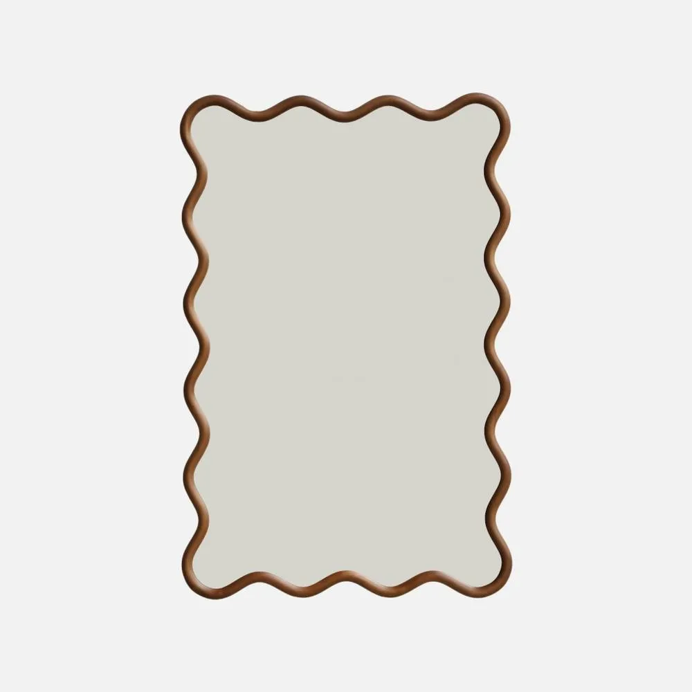 sweeek mirror rubberwood 92.5cm in Dark Brown