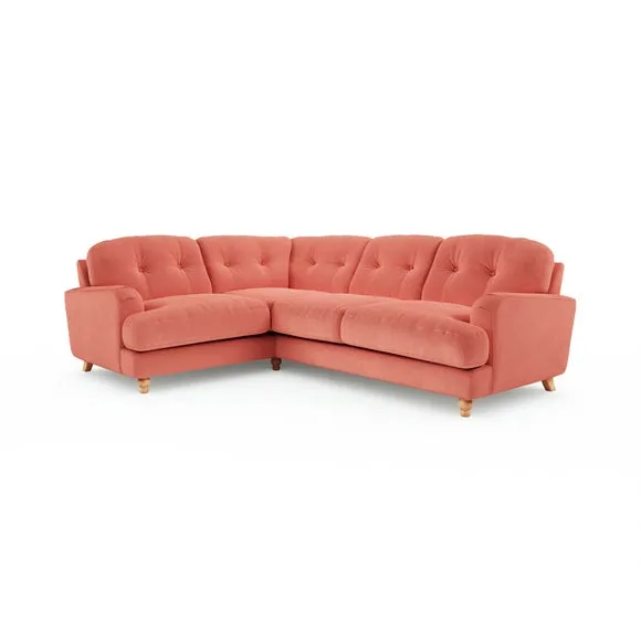 Martha Matte Plush Velvet Full Corner Sofa 6