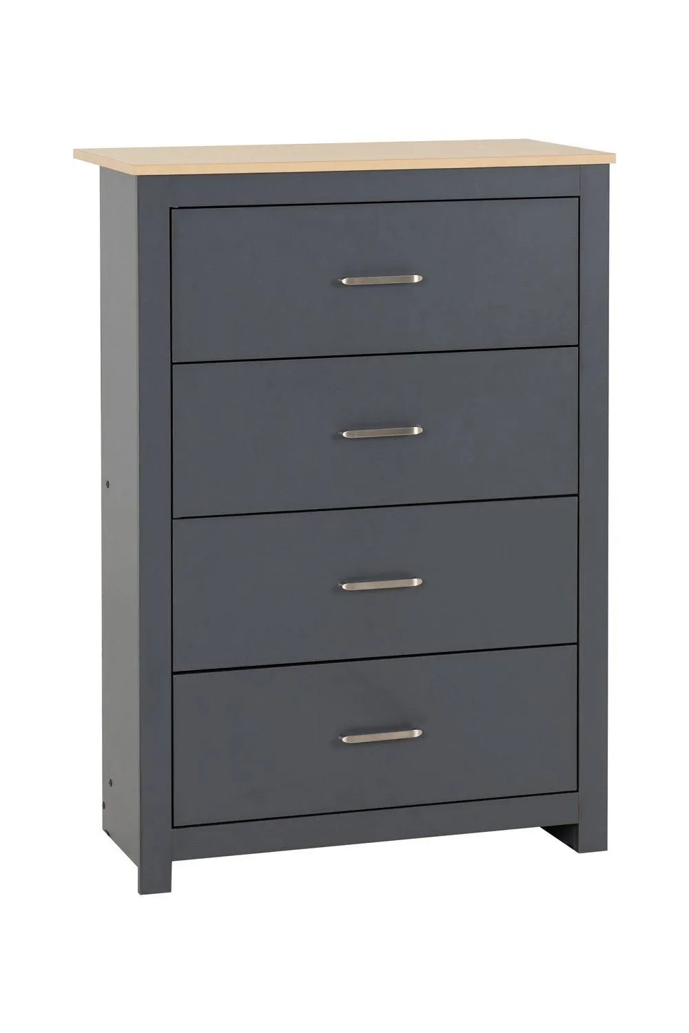 Seconique Portland 4 Drawer Chest in Grey 2