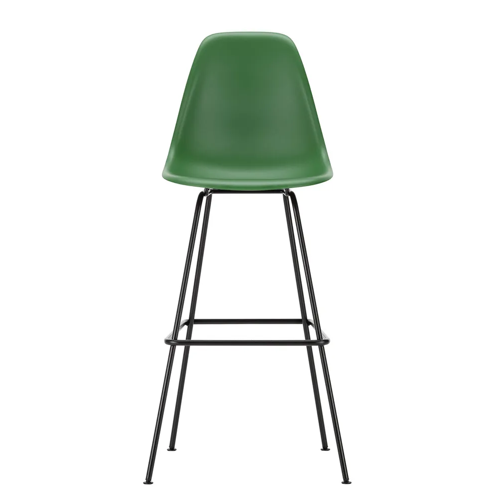 Vitra Eames Plastic Stool RE High Emerald Basic Dark Powdered Legs 1