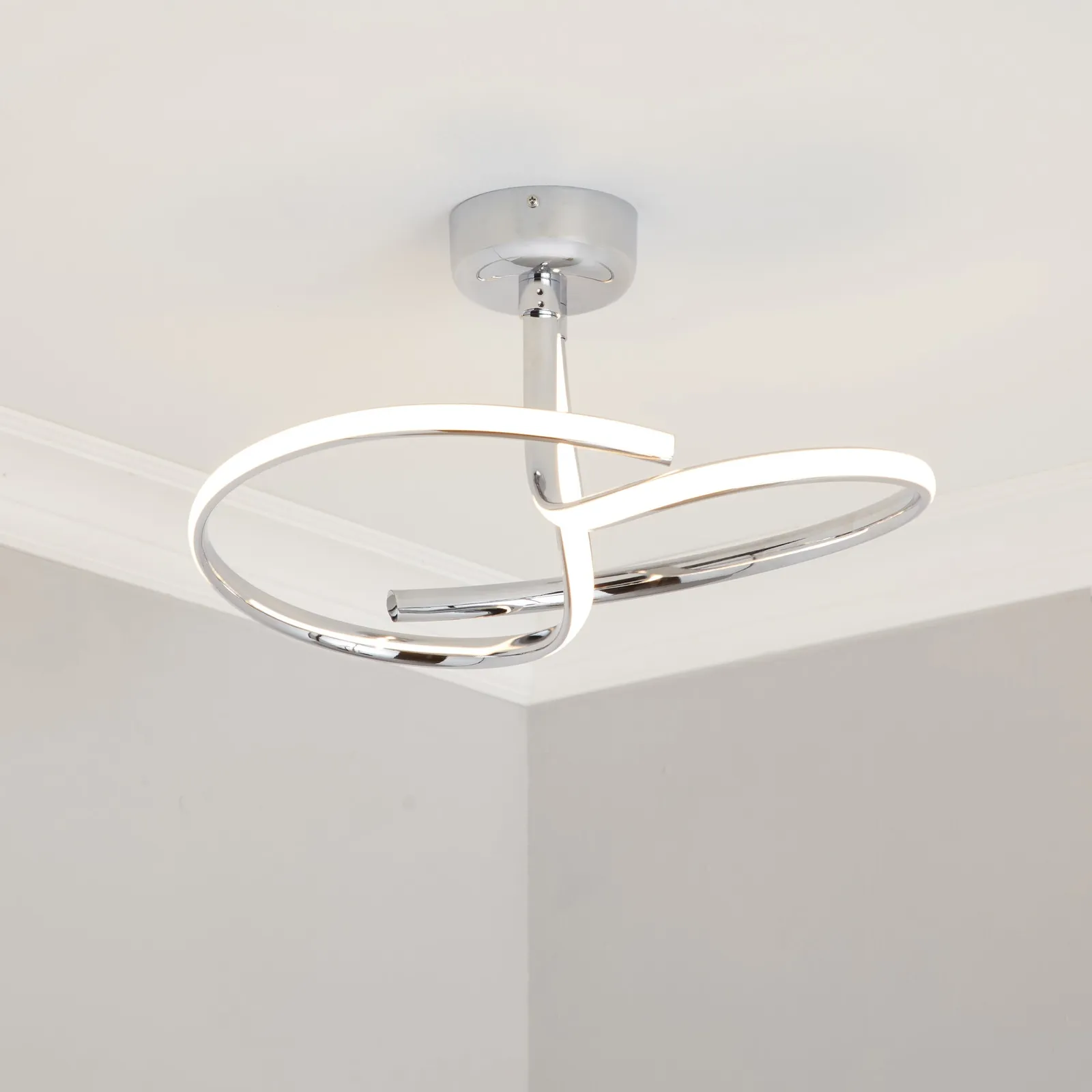 Cortez 2 Arm LED Ceiling Fitting Chrome Silver