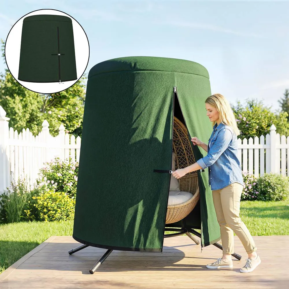 OUTSUNNY Hanging Egg Chair Cover, Swing Chair Cover, 196 x 230 cm in Green