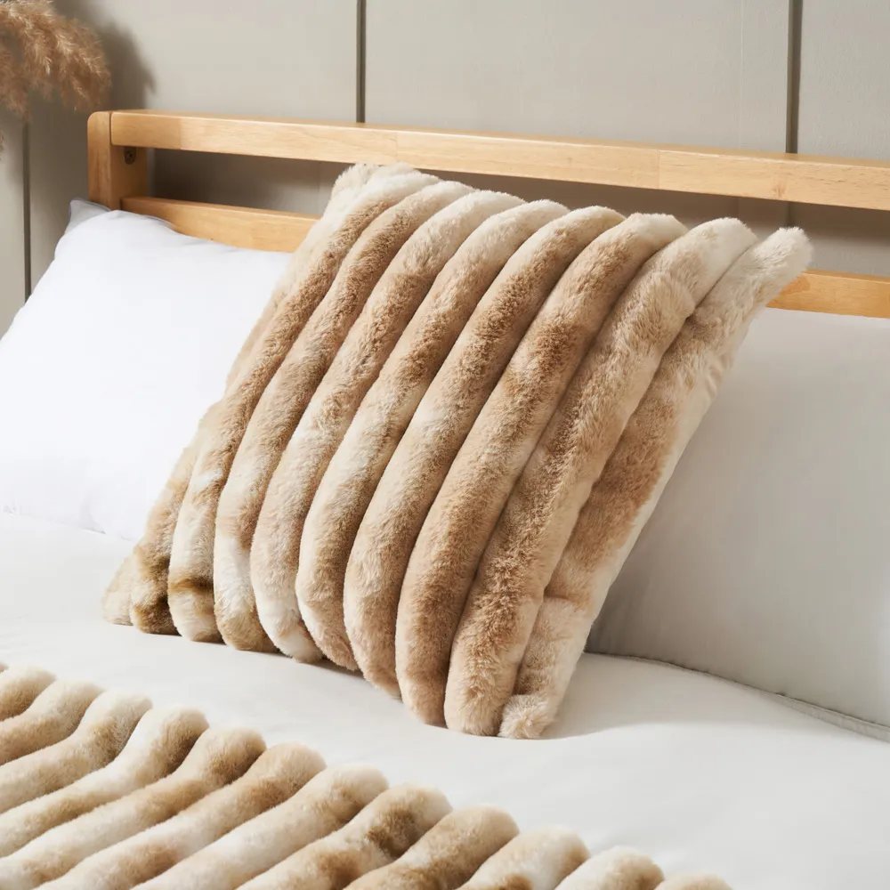 Marled Rib Cushion, Natural 1