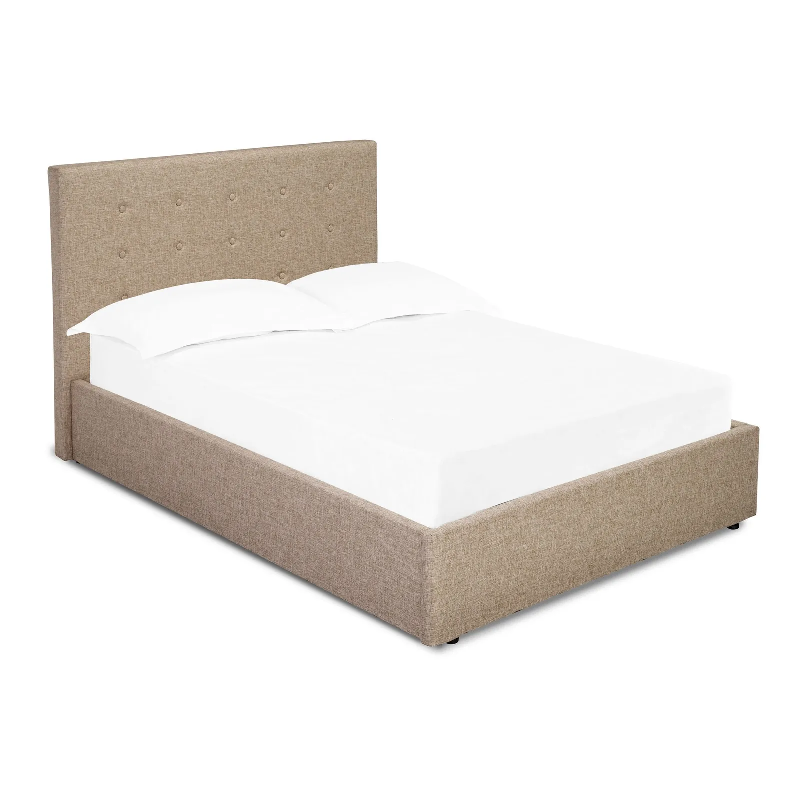 Lucca Beige Upholstered Bed Frame Beige
