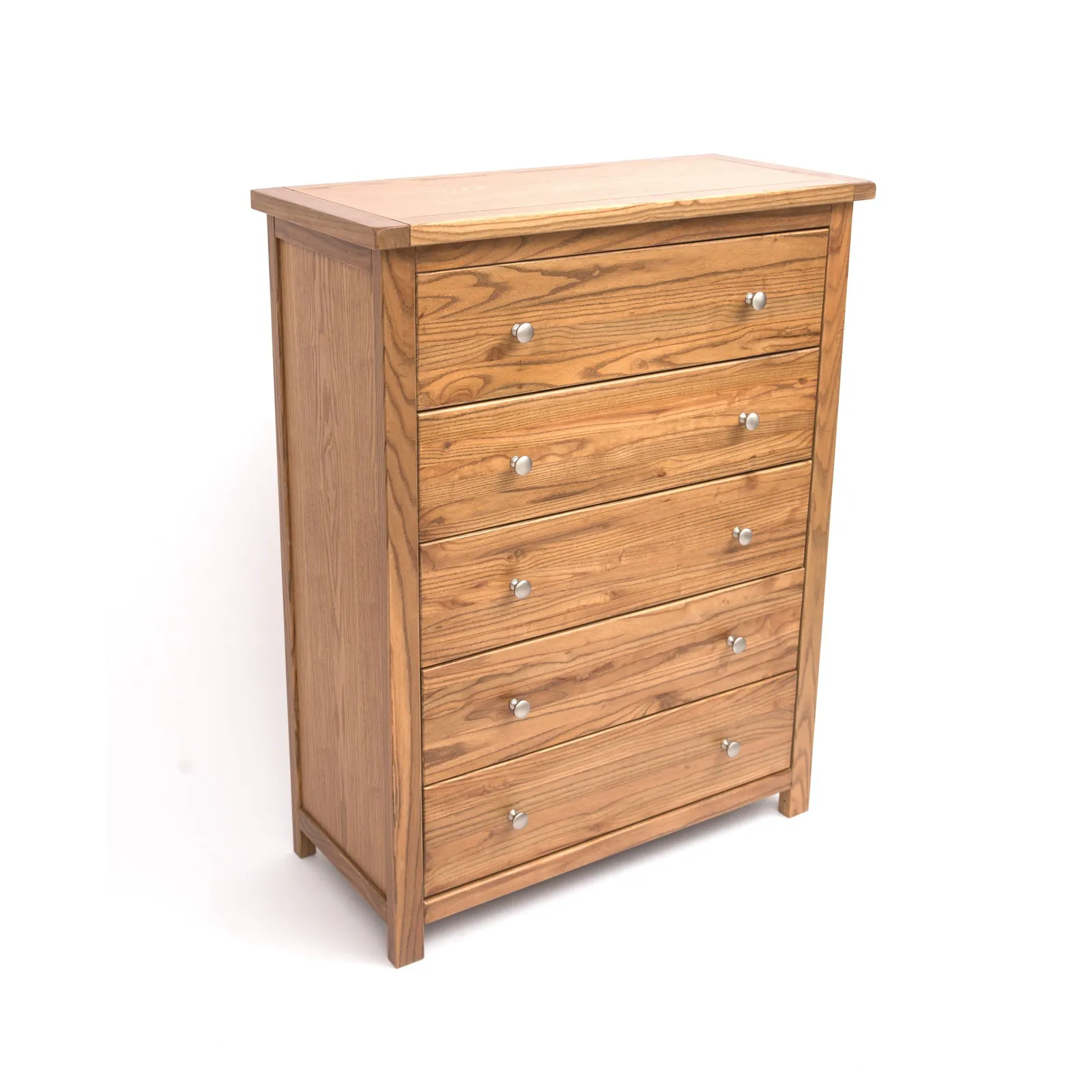 Cabinet Bits Trivento 5 Drawer Chest of Drawers Chrome Knob in Natural 3