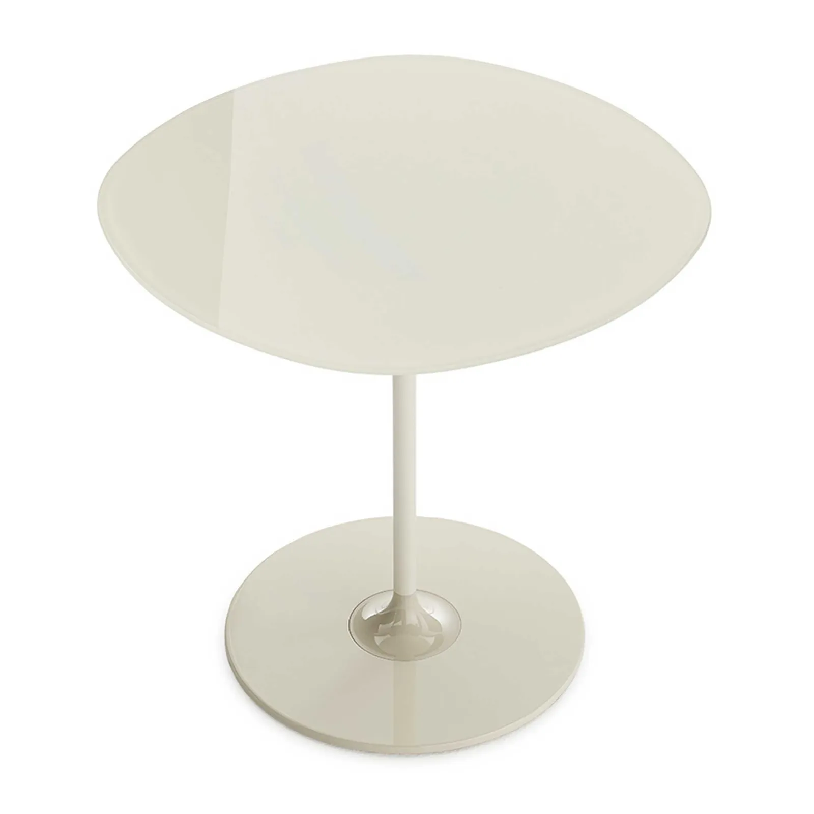 Kartell Thierry Side Table 45X45X45 White, Round Glass | Barker & Stonehouse 4
