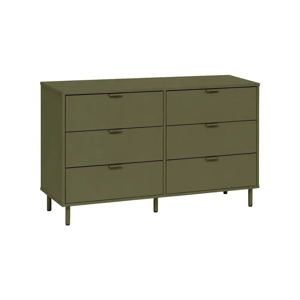sweeek Chest of 6 drawers wood decor & metal in Khaki 2