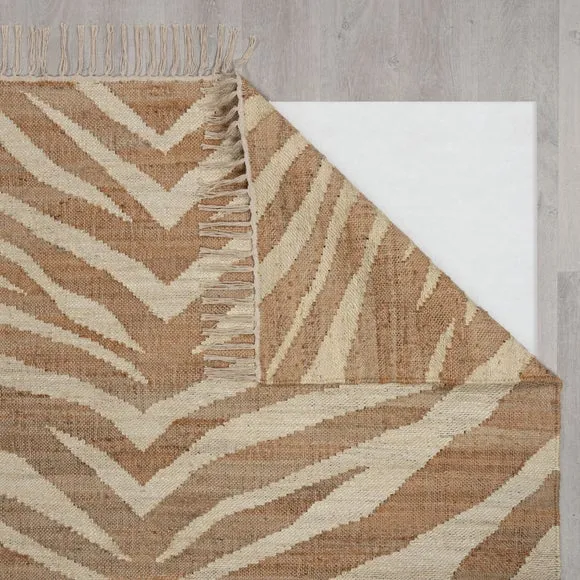 Zebra Patterned Jute Rug 3