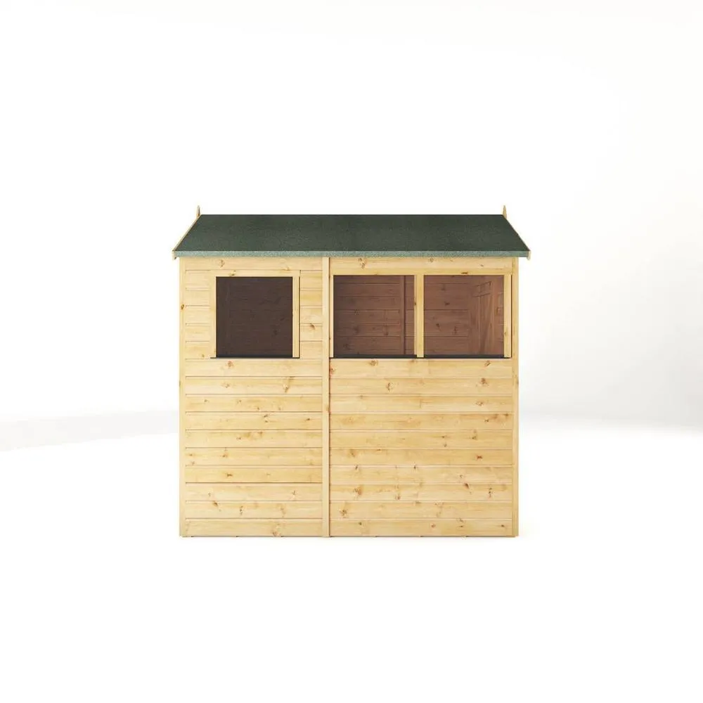 Mercia 7 x 5 Feet Modular Shiplap Apex - Wood - L221.4 x W159.3 x H215.9 cm in Light Brown 3