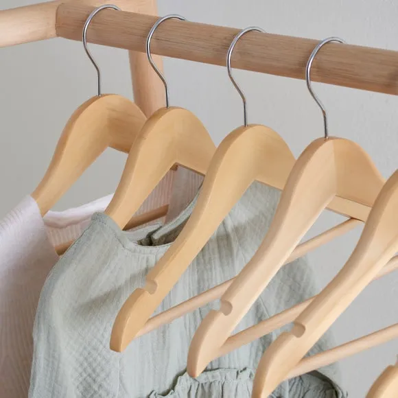Pack of 6 Kids Wooden Hangers 2