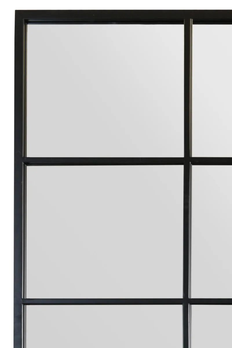 MirrorOutlet Black Modern Window Garden Wall Mirror 79" X 47" (200CM X 120CM) 6