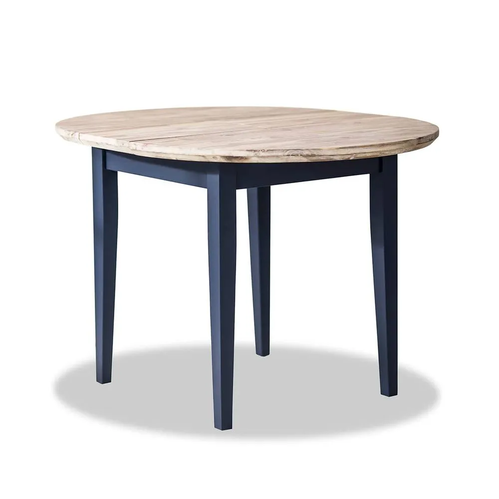 Statement Furniture Florence Round Extendable Kitchen Dining Table in Navy