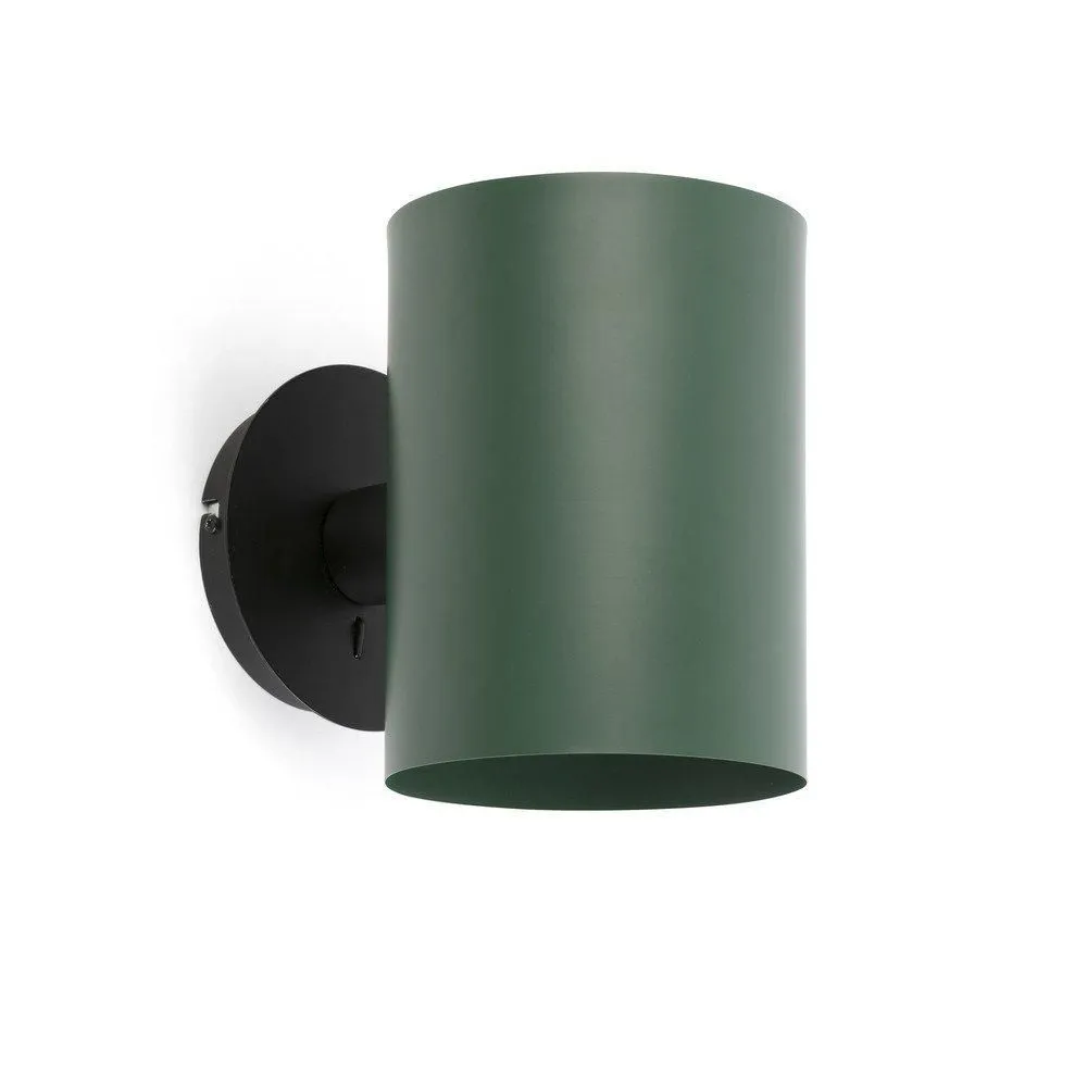 Netlighting Guadalupe Wall Light BlackGreen E27 in Black