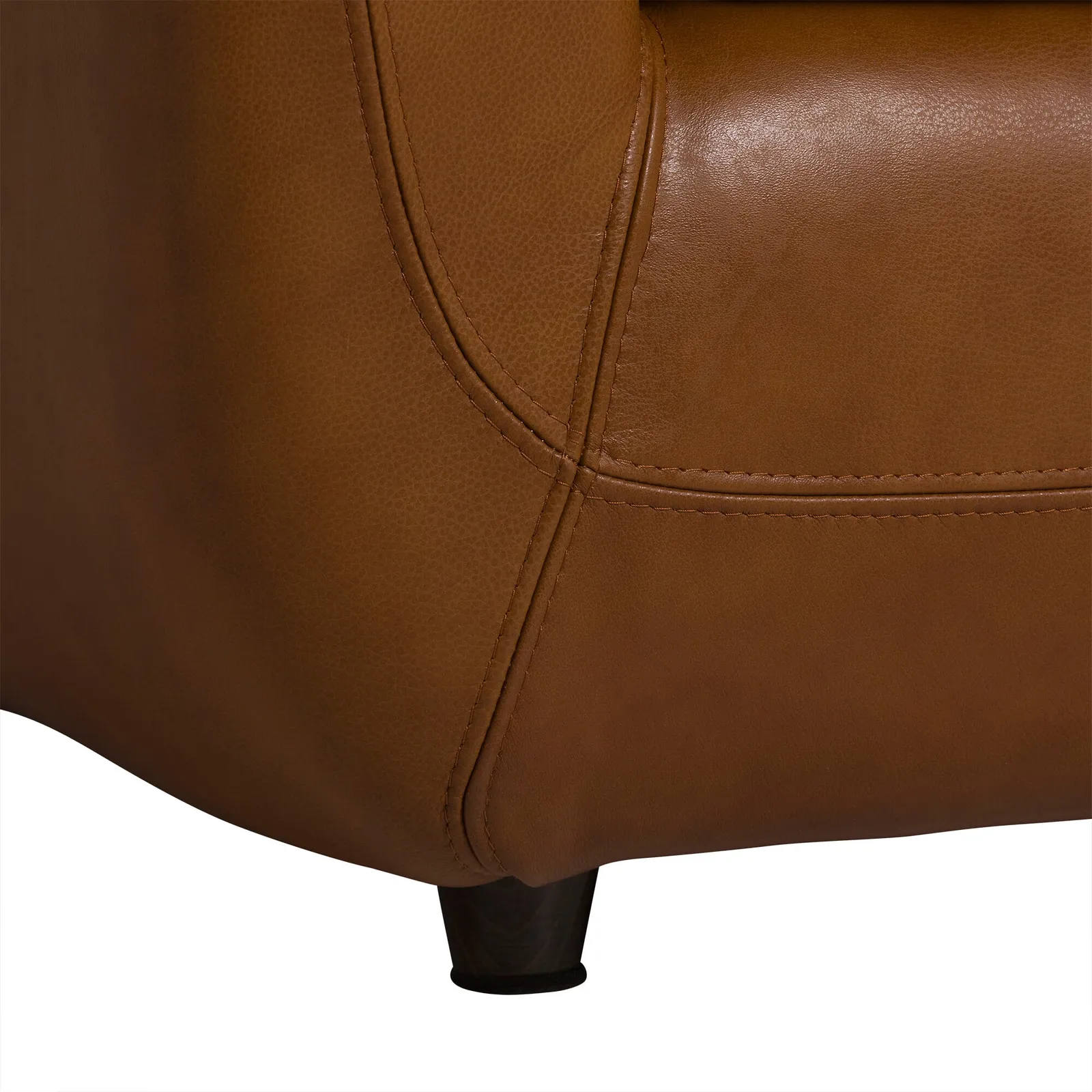 Pelle 2.5 Small Seater Sofa, Brown Leather | Barker & Stonehouse 5