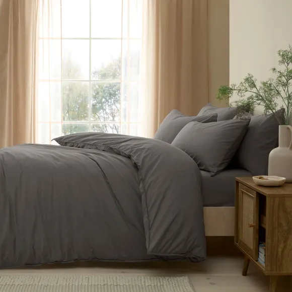 Soft Washed Cotton Duvet Cover & Pillowcase Set 6