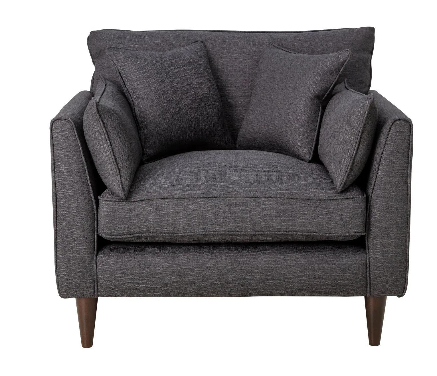 Habitat Hector Linen Effect Cuddle Chair - Charcoal